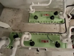 Ultrasoon antifouling op een boxcooler